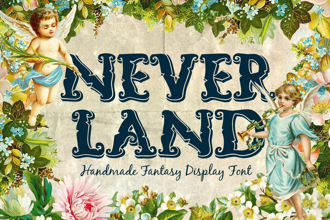 史诗般电影标题梦幻岛手写英文字体下载neverland Handmade Font 早道大咖