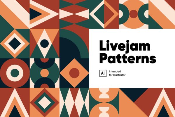 抽象手绘几何图案背景矢量素材 Livejam Abstract Patterns Pack