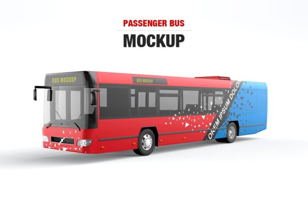 8款城市公交车车贴广告设计智能贴图样机模板 Bus Mockup