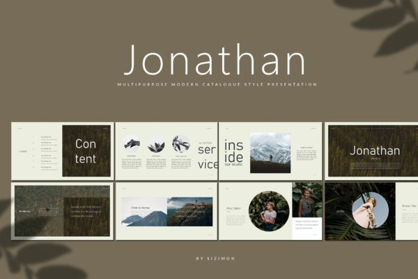 创意多用途PPT幻灯片设计模板 Jonathan Presentation – Powerpoint