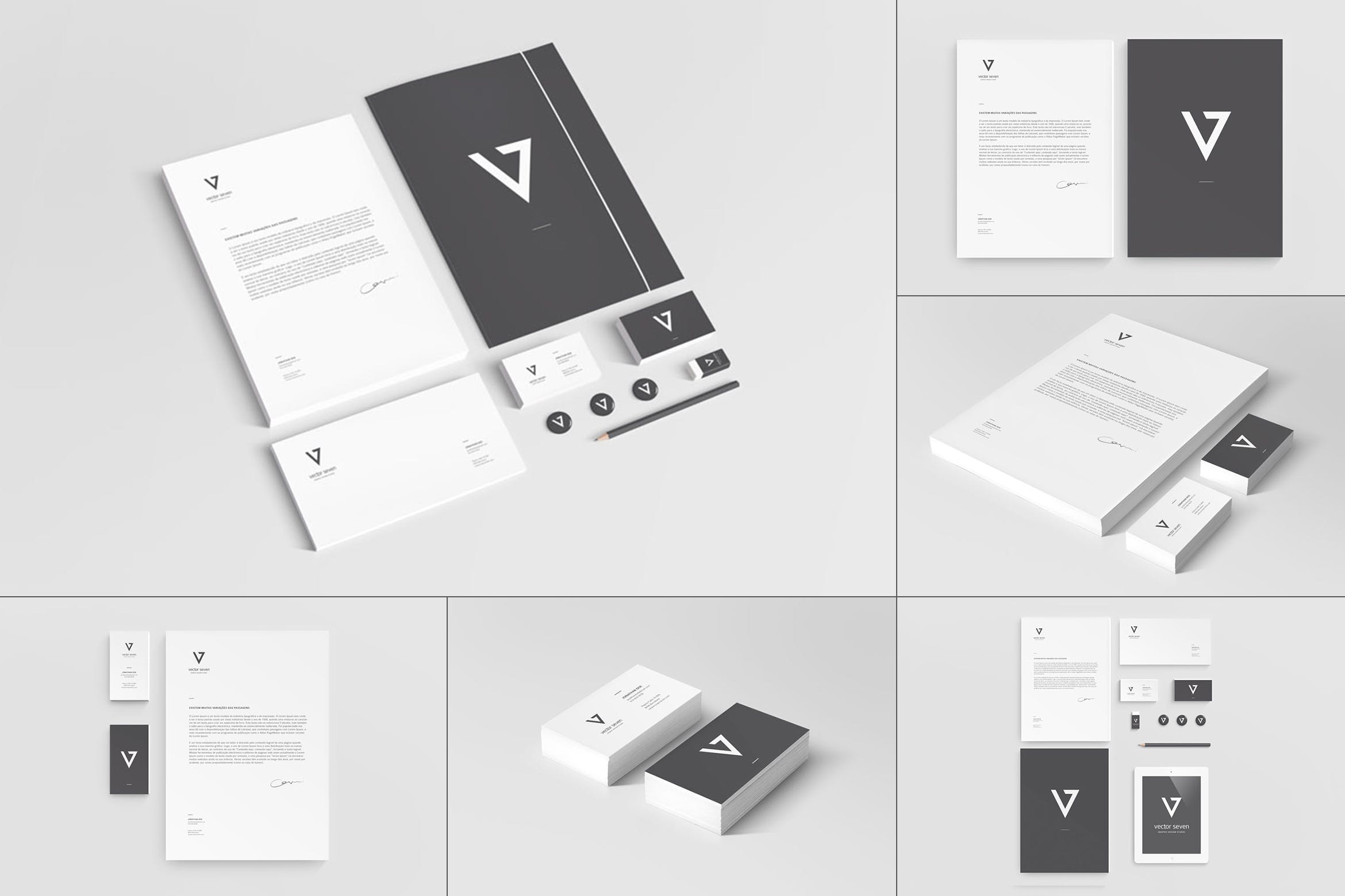 10款品牌vi设计办公用品展示样机模板 branding identity mockup 2