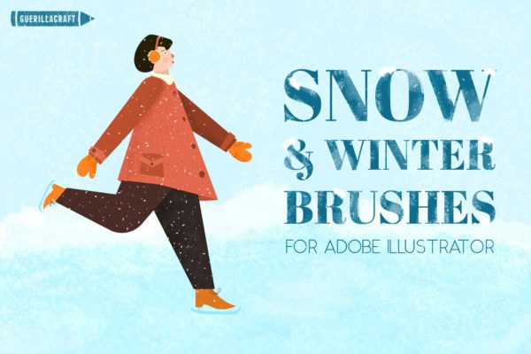 30个冬季雪花AI矢量笔刷素材 Snow And Winter Brushes For Adobe Illustrator