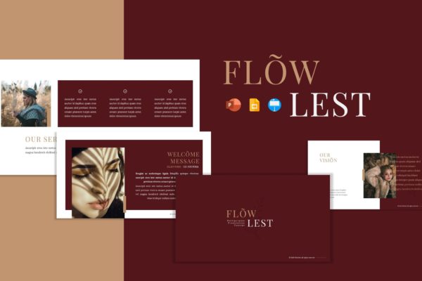 多用途服装营销策划案演示文稿设计模板 Flowlest – Presentation Template