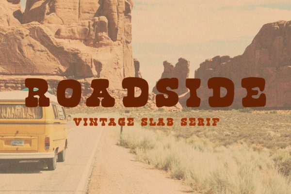 美丽复古怀旧衬线英文字体下载 Roadside Vintage Slab Serif