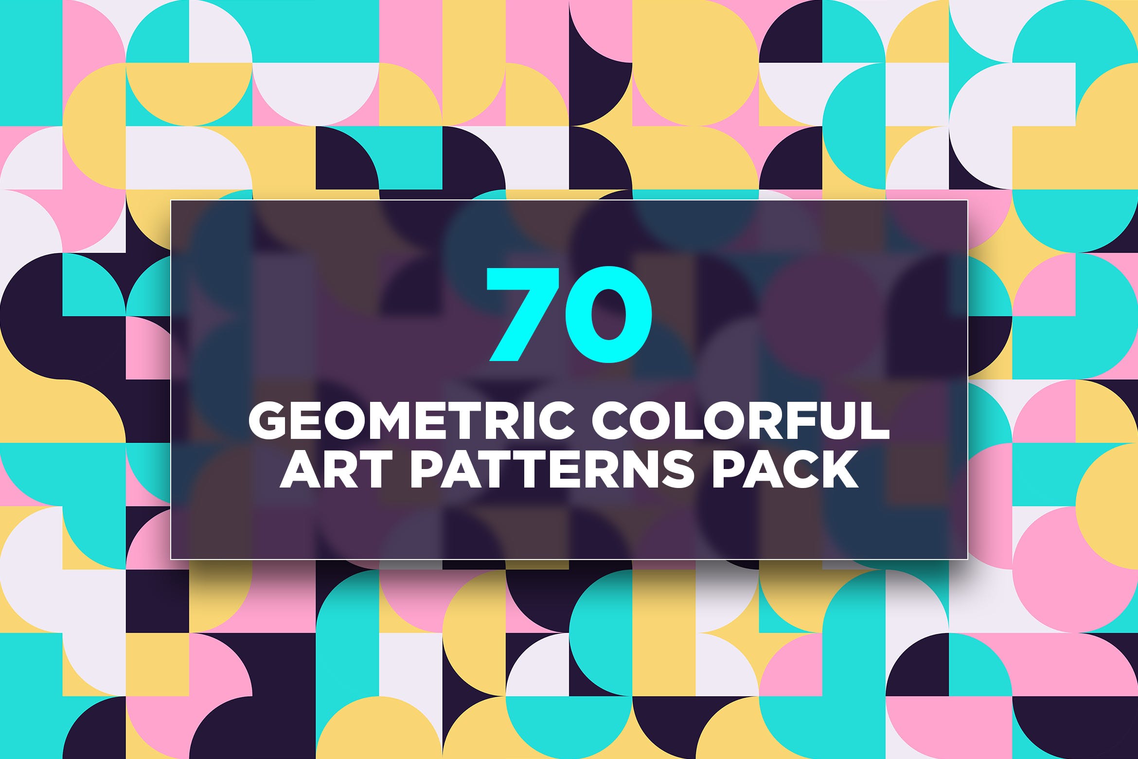 70种彩色几何艺术图案背景素材包70 Geometric Colorful Art Patterns 