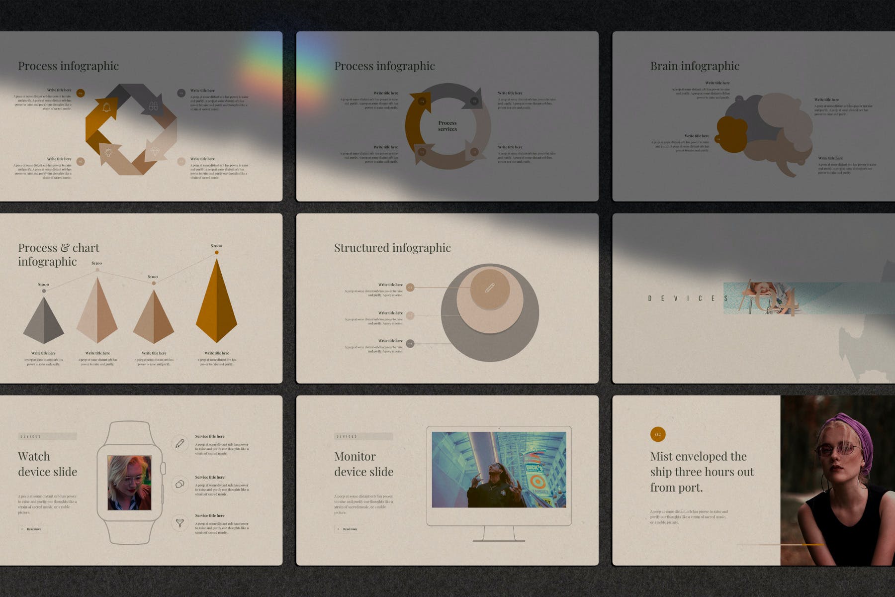 潮流服装品牌营销策划书幻灯片设计模板 COLOR Powerpoint Template插图10