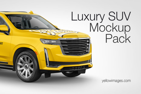 8款豪华SUV商务车设计展示样机模板 Luxury SUV Mockup Pack
