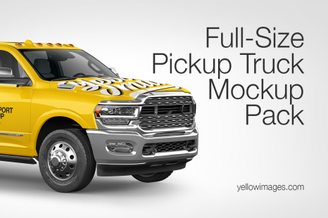 皮卡汽车外观设计展示样机合集 Pickup Truck Mockup Pack