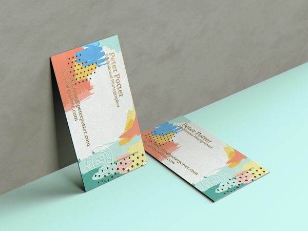 15款多角度商务名片卡片设计展示样机PS模板 Business Card MockUp