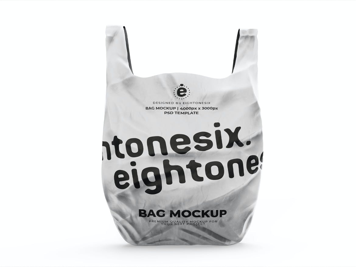 塑料袋设计展示样机模板 plastic bag mockup template