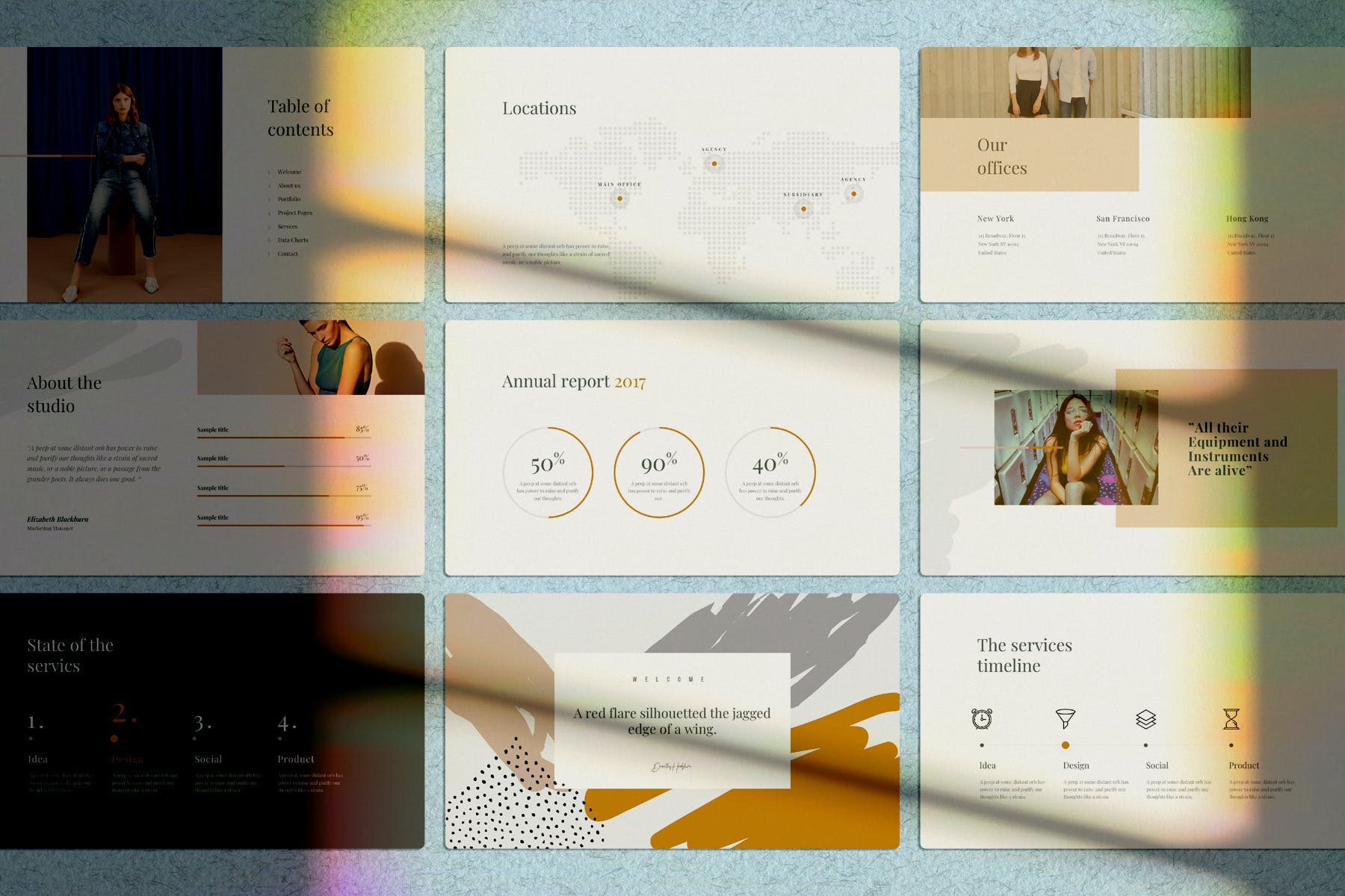潮流服装品牌营销策划书幻灯片设计模板 COLOR Powerpoint Template插图4