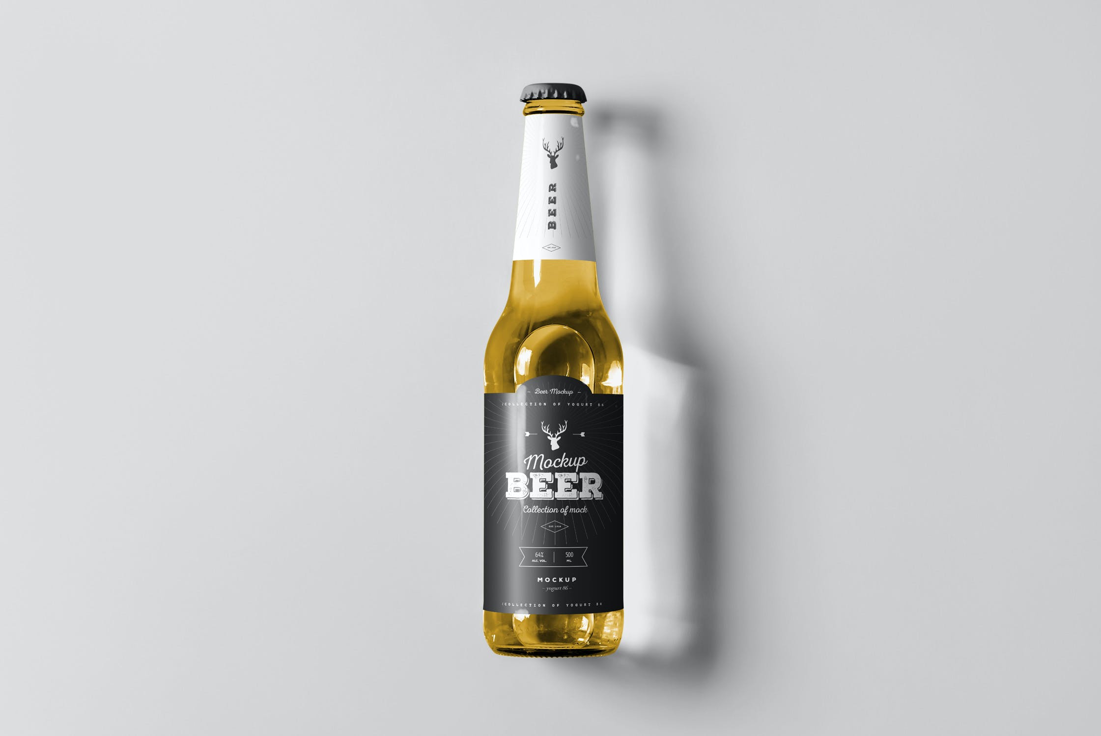 7款啤酒玻璃瓶标签设计展示样机模板beermockup5