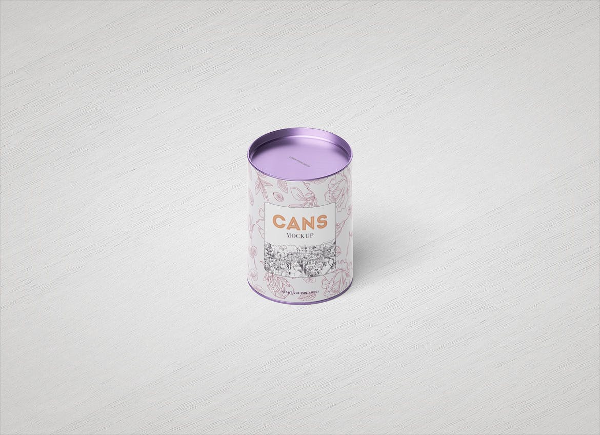 9款茶叶食品包装金属罐设计智能贴图样机模板 Can Mockup Packaging插图7