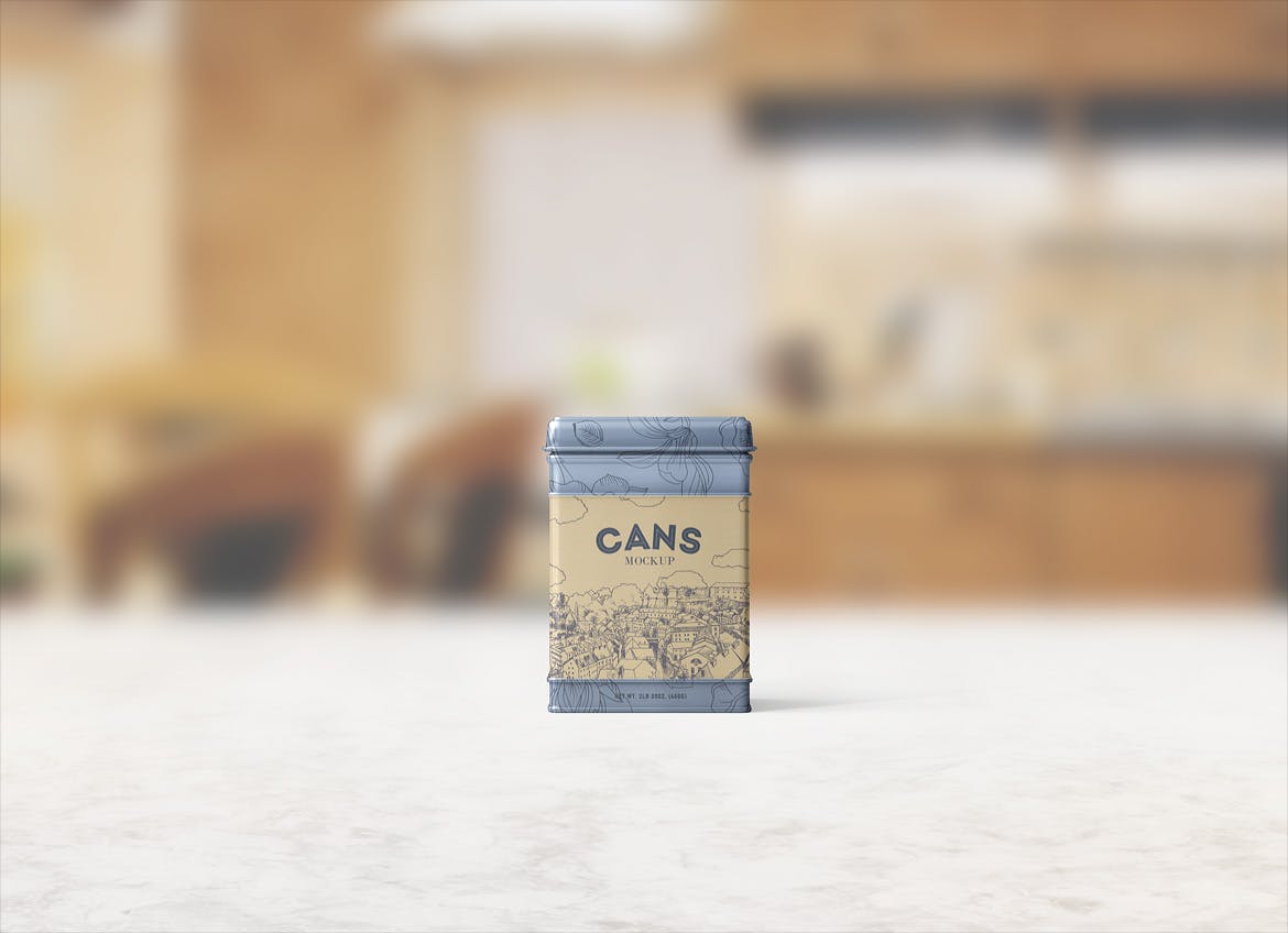 9款茶叶食品包装金属罐设计智能贴图样机模板 Can Mockup Packaging插图8