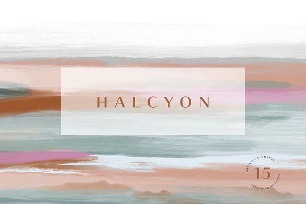 10款高清波西米亚风格水彩背景纹理PNG图片素材 Halcyon -Artistic Textures + Swashes