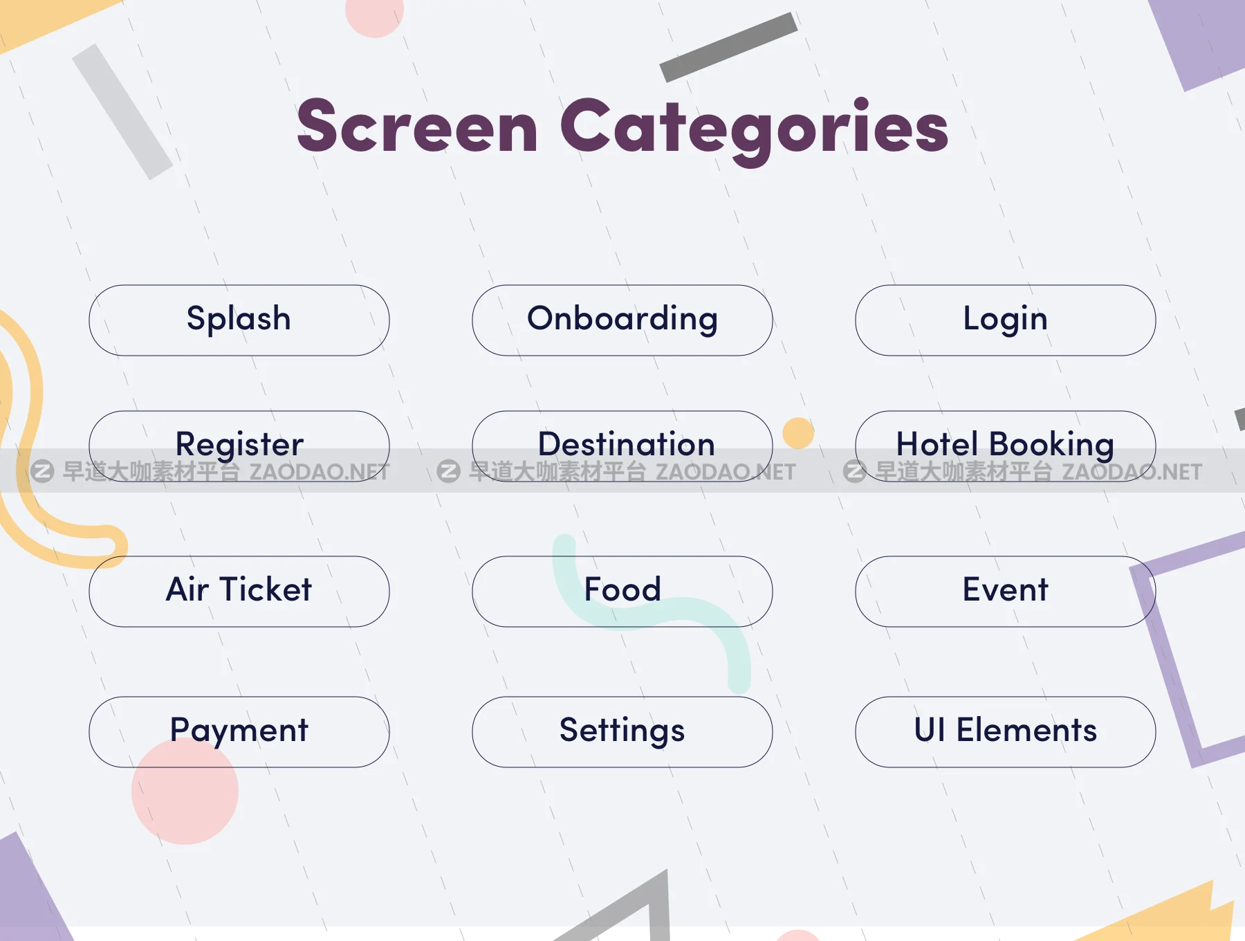 高清酒店预定APP应用程序设计UI套件 Trip Go Travel App UI Kit插图1