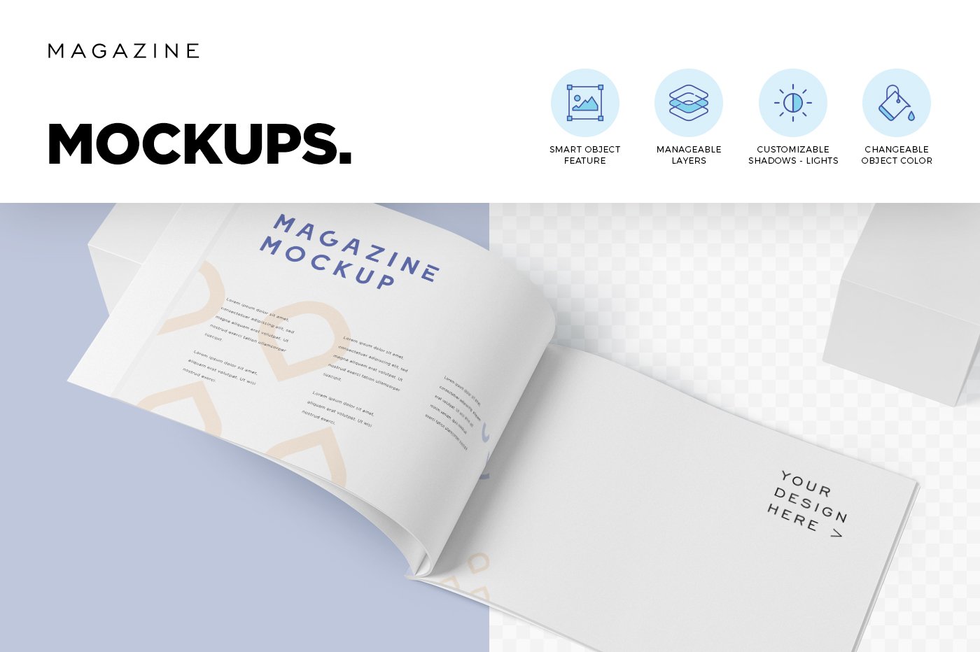 Download A4æ¨ªçå®£ä¼ ç»åè®¾è®¡å±ç¤ºæ ·æºa4 Horizontal Brochure Mockups Æ©éå¤§å PSD Mockup Templates