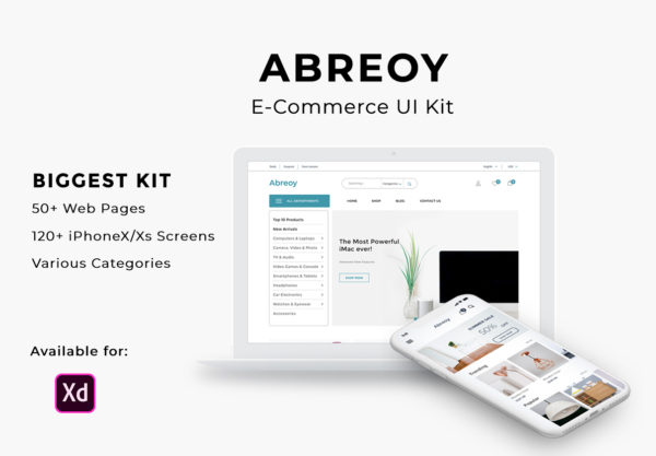 在线购物电子商城APP应用设计UI套件素材 Abreoy E-Commerce UI Kit