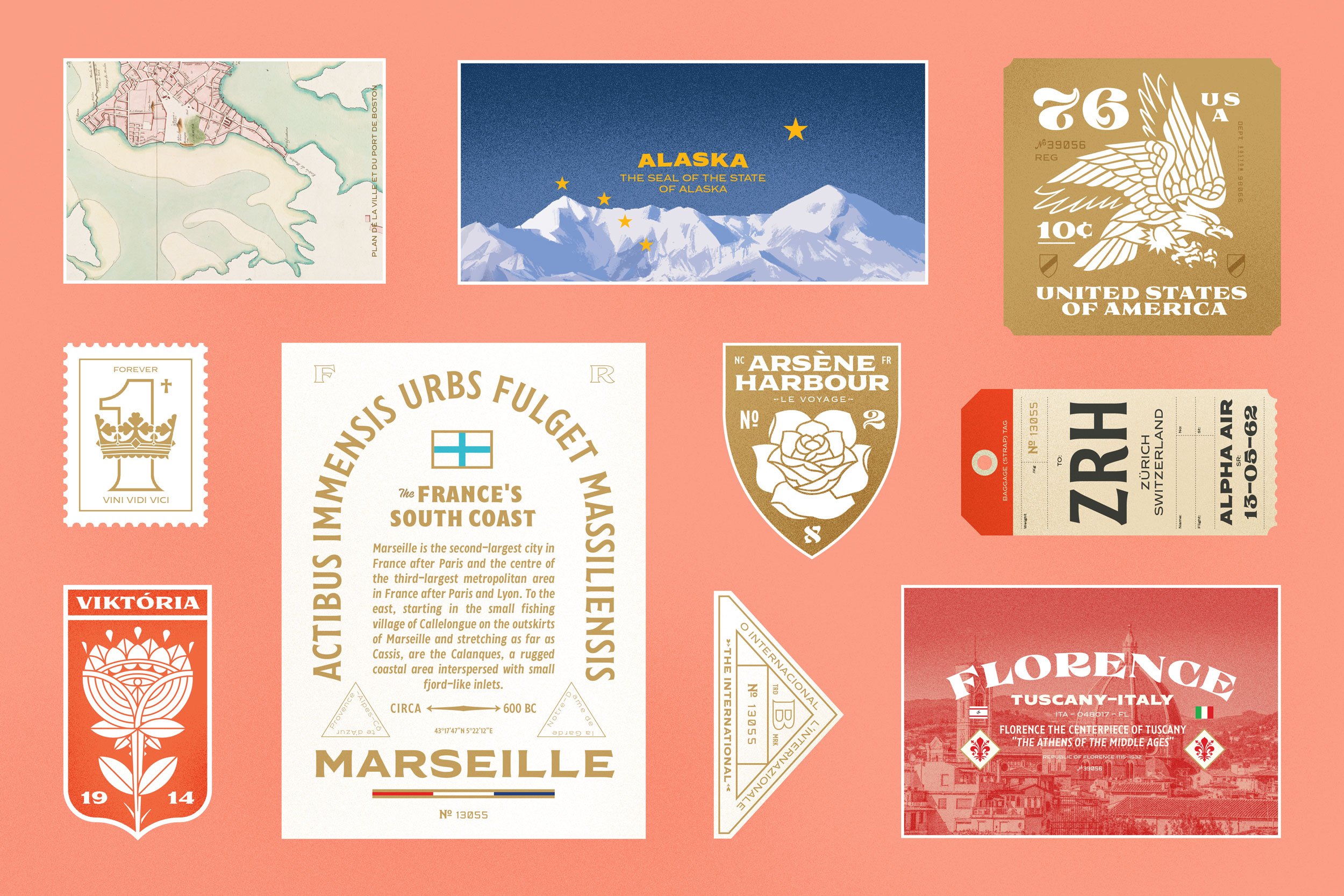 复古贴纸标签印刷衬线英文字体 Florent – Font Family by Sundance Tipografia插图14