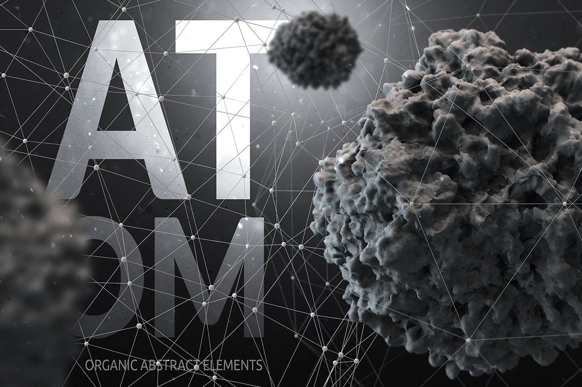 55个抽象原子有机生物图形psd素材 atom organic abstract elements