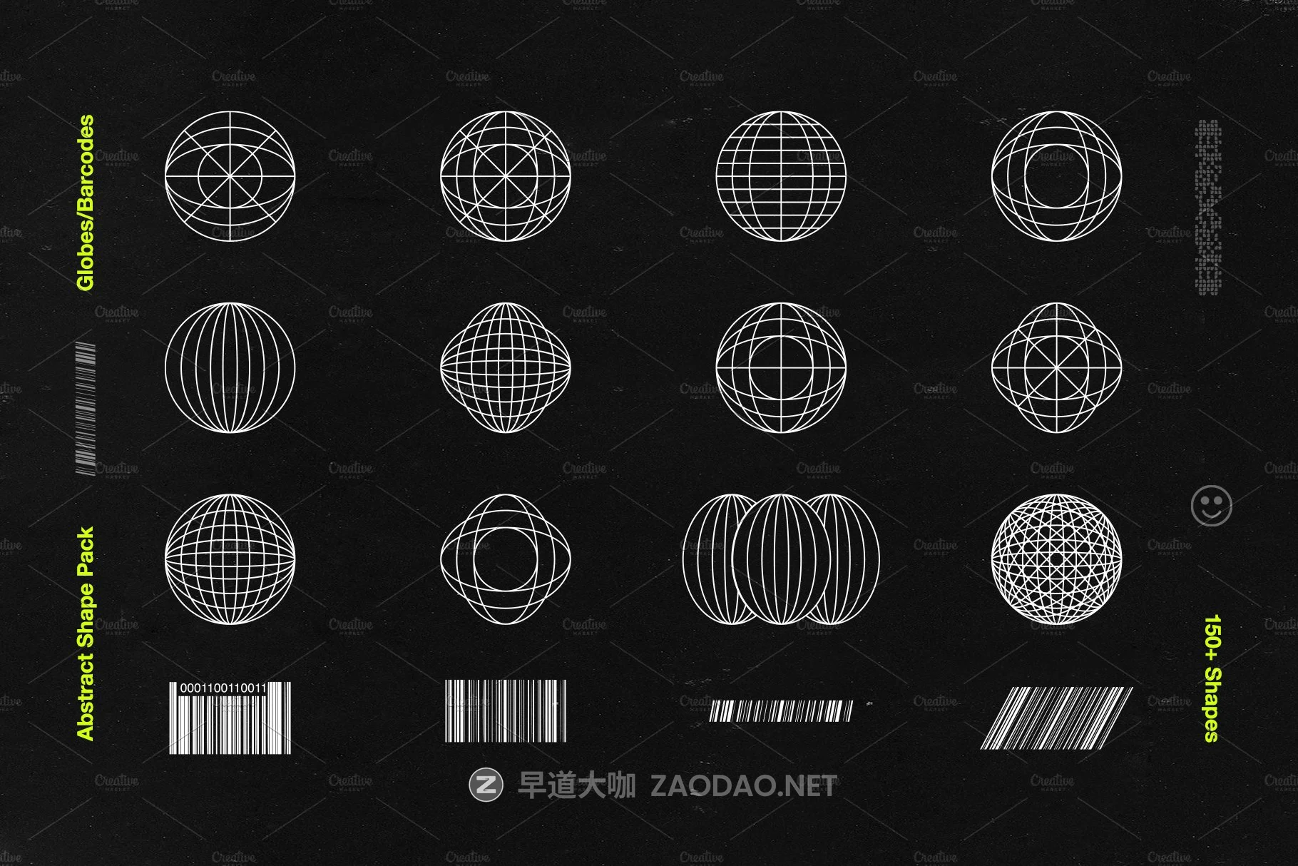 165款矢量几何图形图标平面广告设计素材合集 Abstract Shape Pack | 150+ Icons!