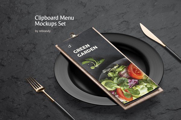 剪贴板菜单设计展示样机模板合集 Clipboard Menu Mockups Set