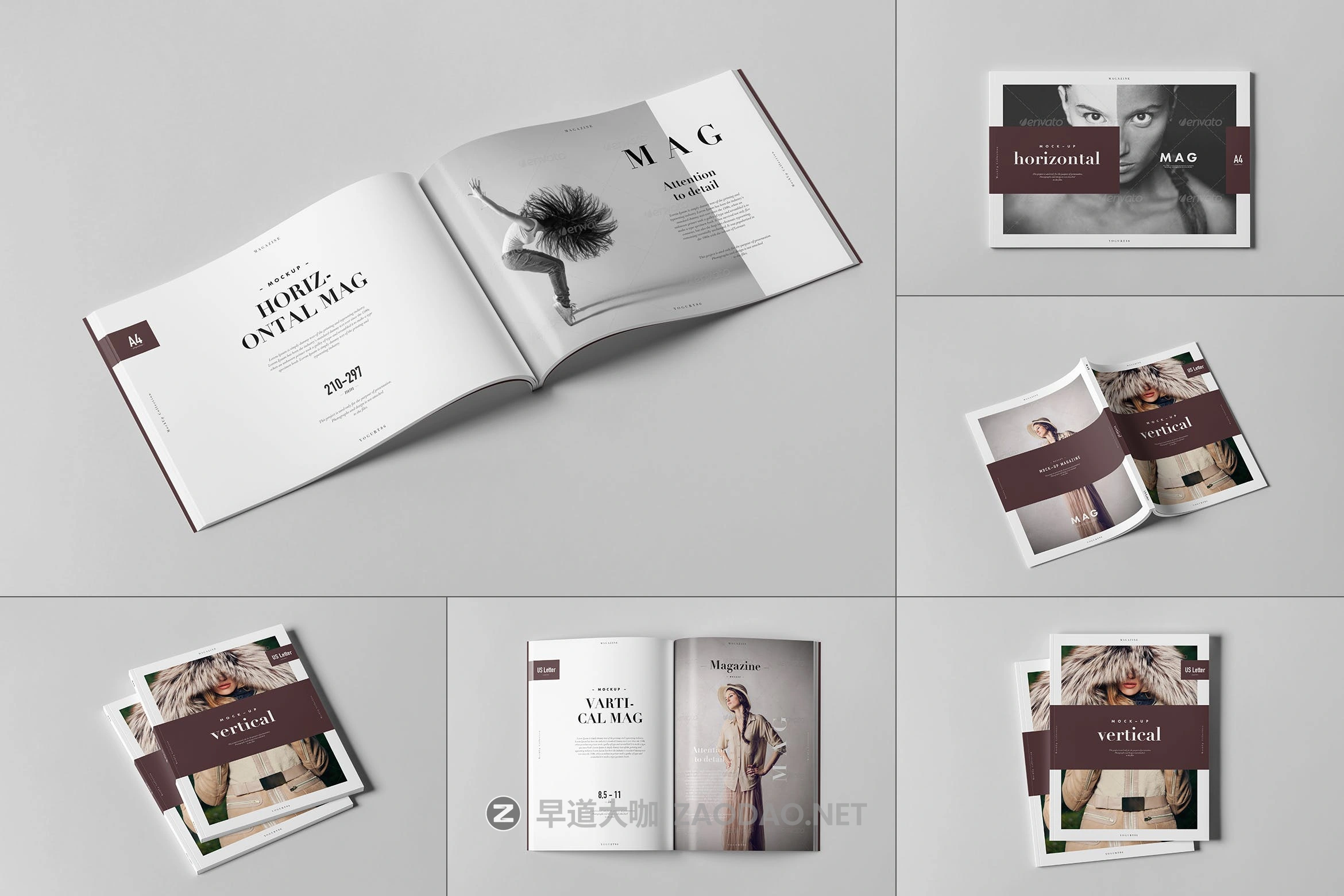 10款A4横版宣传画册杂志设计展示样机PSD模板 A4 Horizontal Magazine Mockup 3插图 10款A4横版宣传画册杂志设计展示样机PSD模板 A4 Horizontal Magazine Mockup 3插图