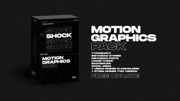 潮流炫酷品牌推广新媒体广告视频设计AE模板 Shock Motion Graphics Pack V 2.0