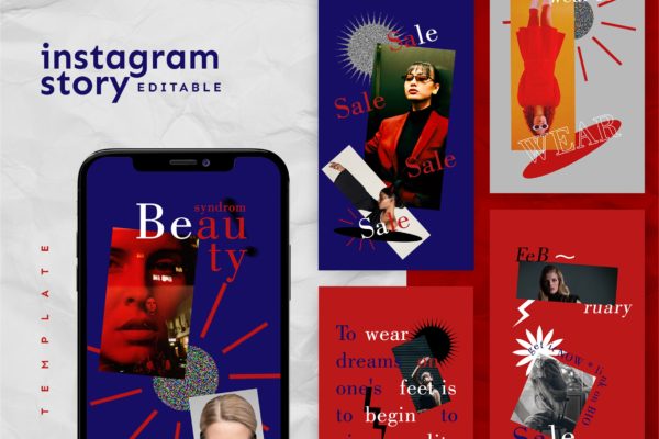 现代时尚女装电商海报新媒体推广PSD模板 Instagram Story Template