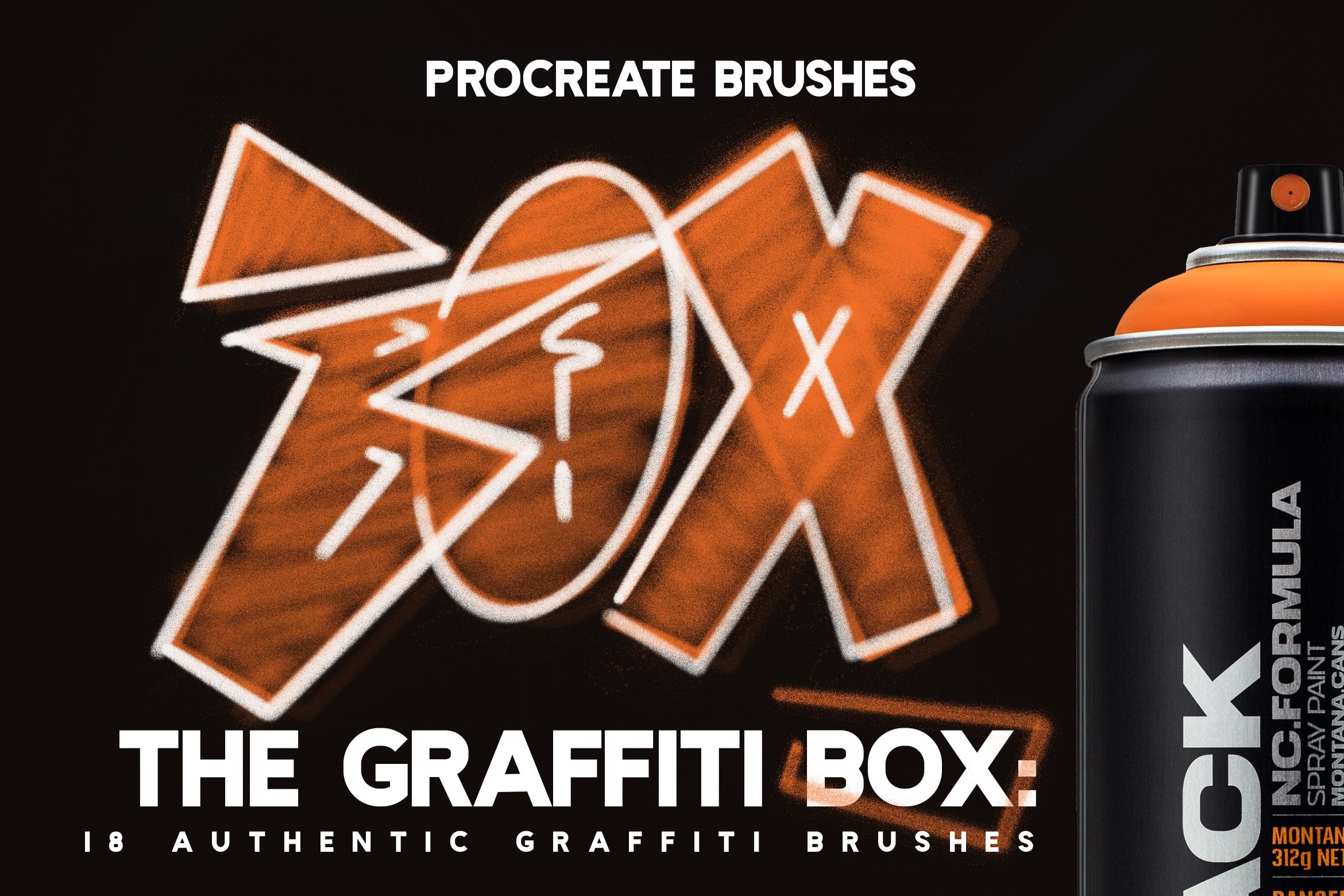 18款涂鸦绘画画笔Procreate笔刷 The Graffiti Box: Procreate Brushes插图 18款涂鸦绘画画笔Procreate笔刷 The Graffiti Box: Procreate Brushes插图