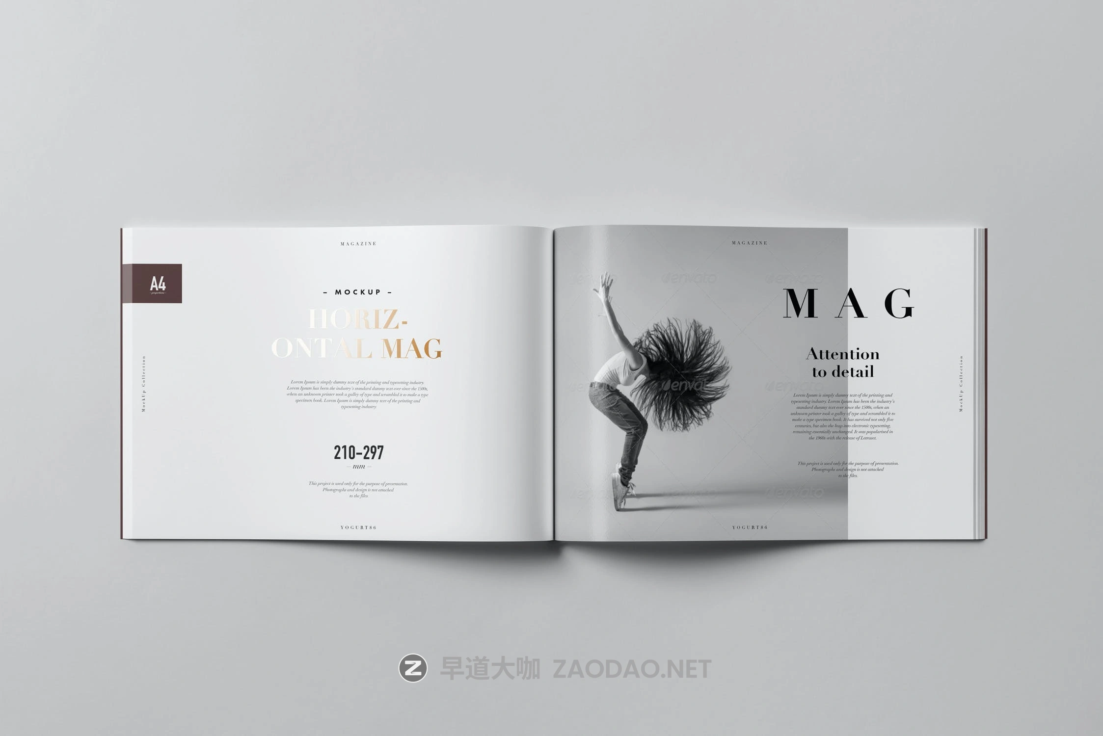 10款A4横版宣传画册杂志设计展示样机PSD模板 A4 Horizontal Magazine Mockup 3插图11 10款A4横版宣传画册杂志设计展示样机PSD模板 A4 Horizontal Magazine Mockup 3插图11