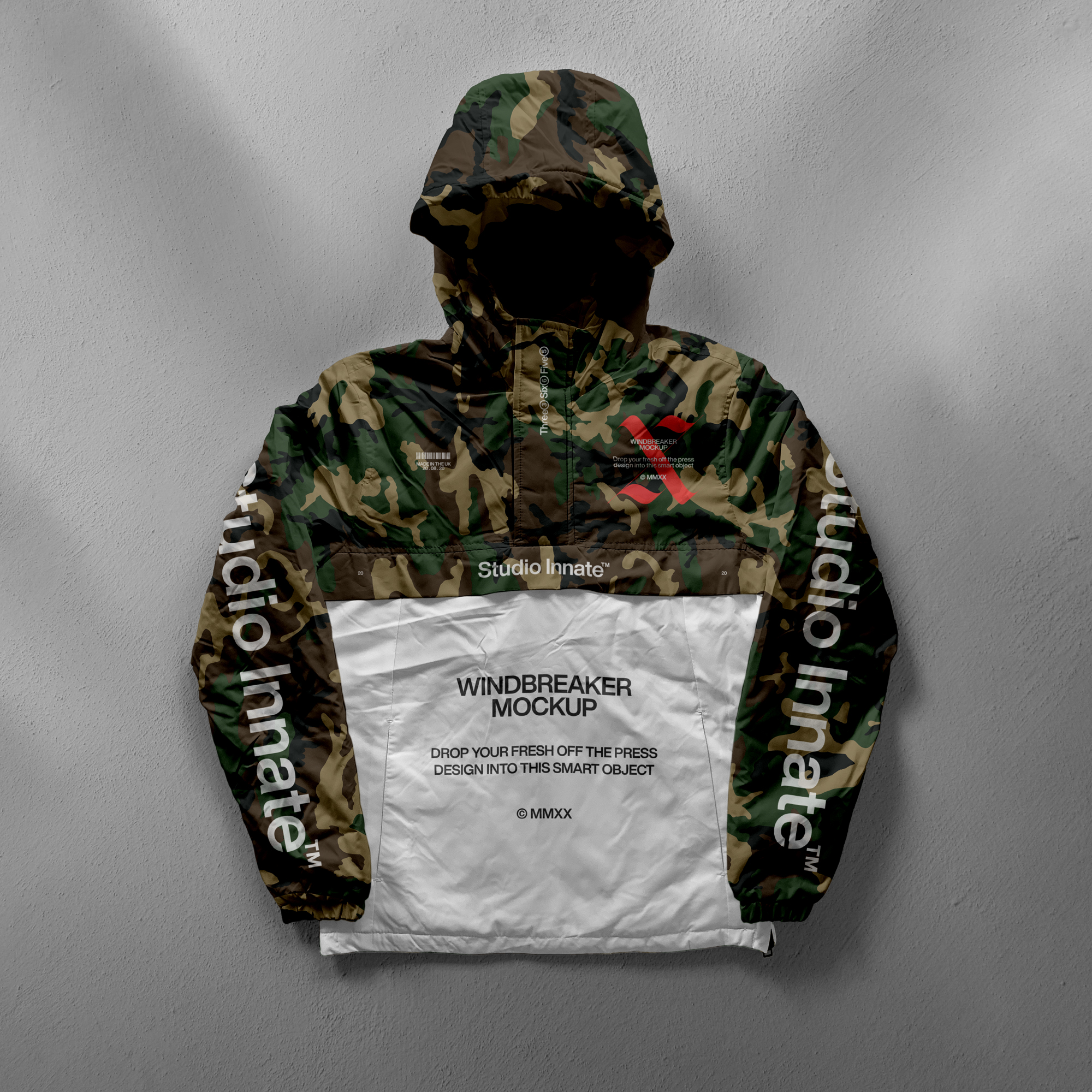 带帽风衣羽绒服设计展示样机模板合集 Windbreaker Jacket Mockup Bundle插图