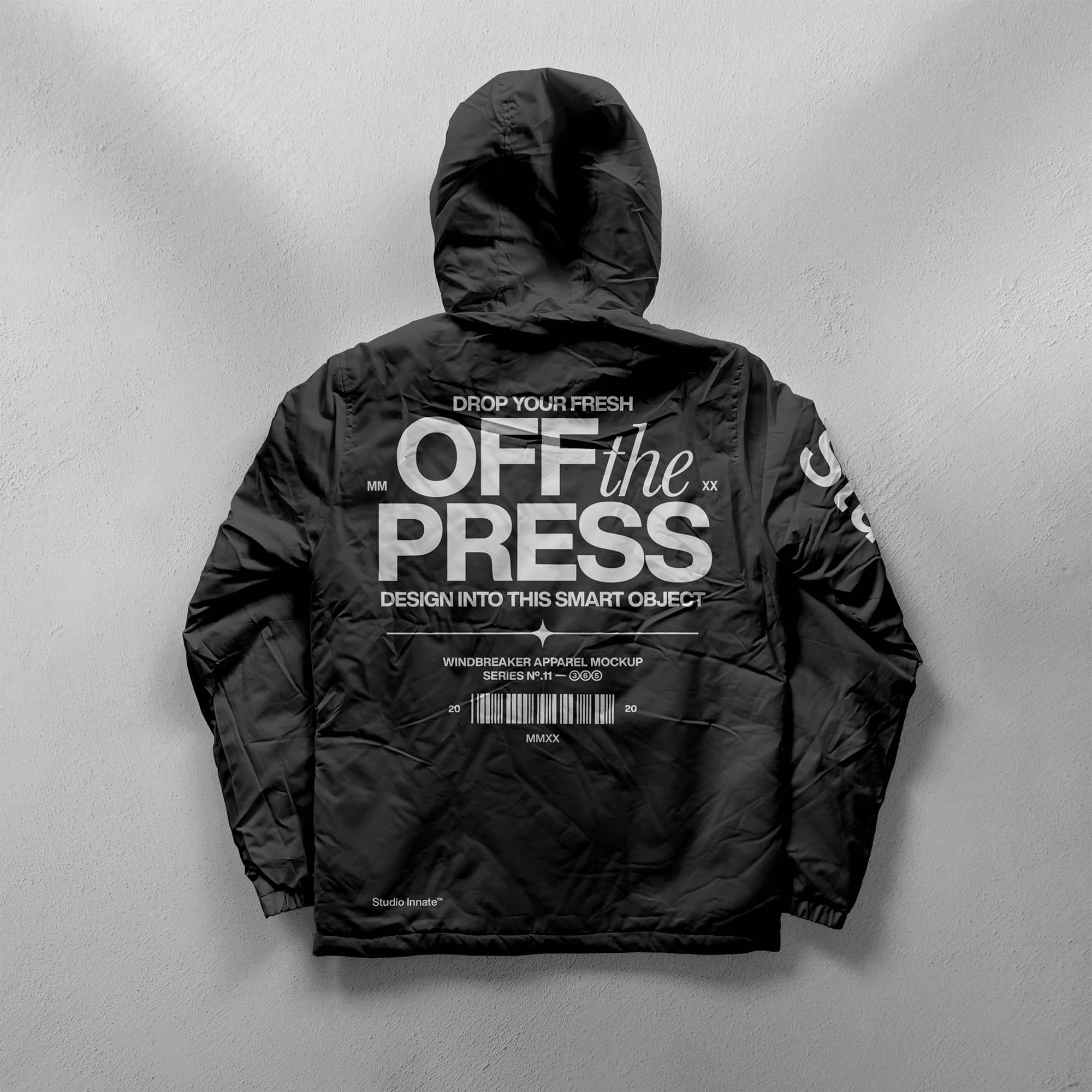 带帽风衣羽绒服设计展示样机模板合集 Windbreaker Jacket Mockup Bundle插图1