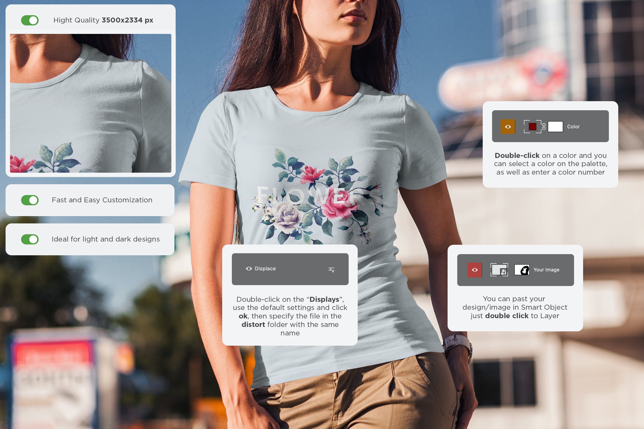 11款男士半袖T恤衫设计展示样机模板 T-Shirt Fashion Mockup v2插图2