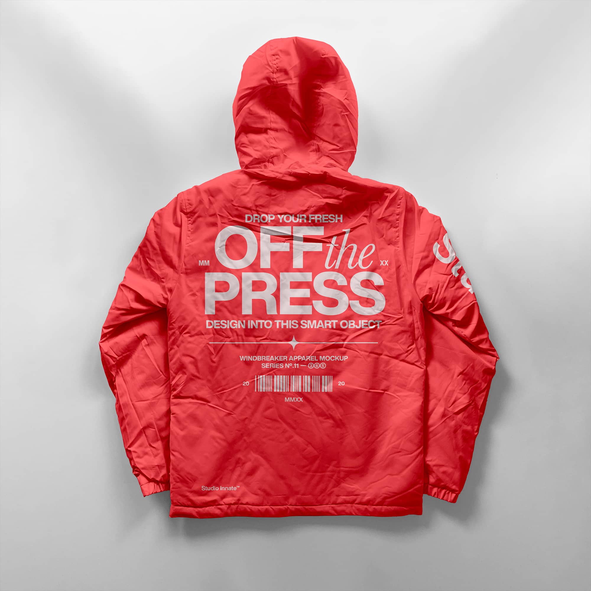 带帽风衣羽绒服设计展示样机模板合集 Windbreaker Jacket Mockup Bundle插图2