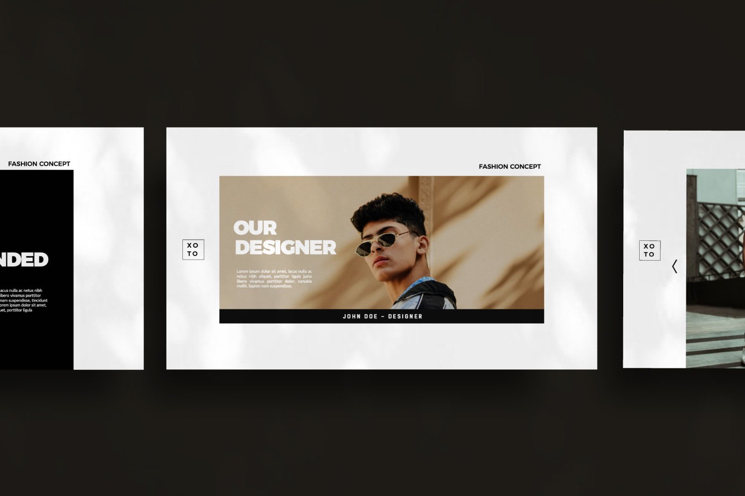 时尚简约服装设计作品集演示文稿模板 Xoto – Fashion Minimal Powerpoint插图3