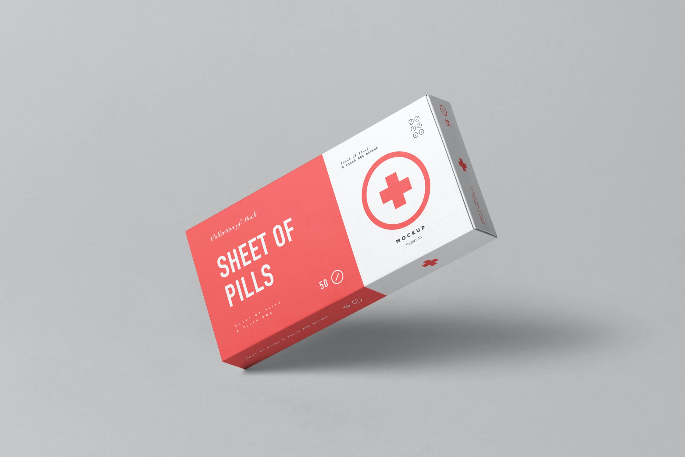 8款医疗药片包装盒设计展示样机模板pillsboxmockup
