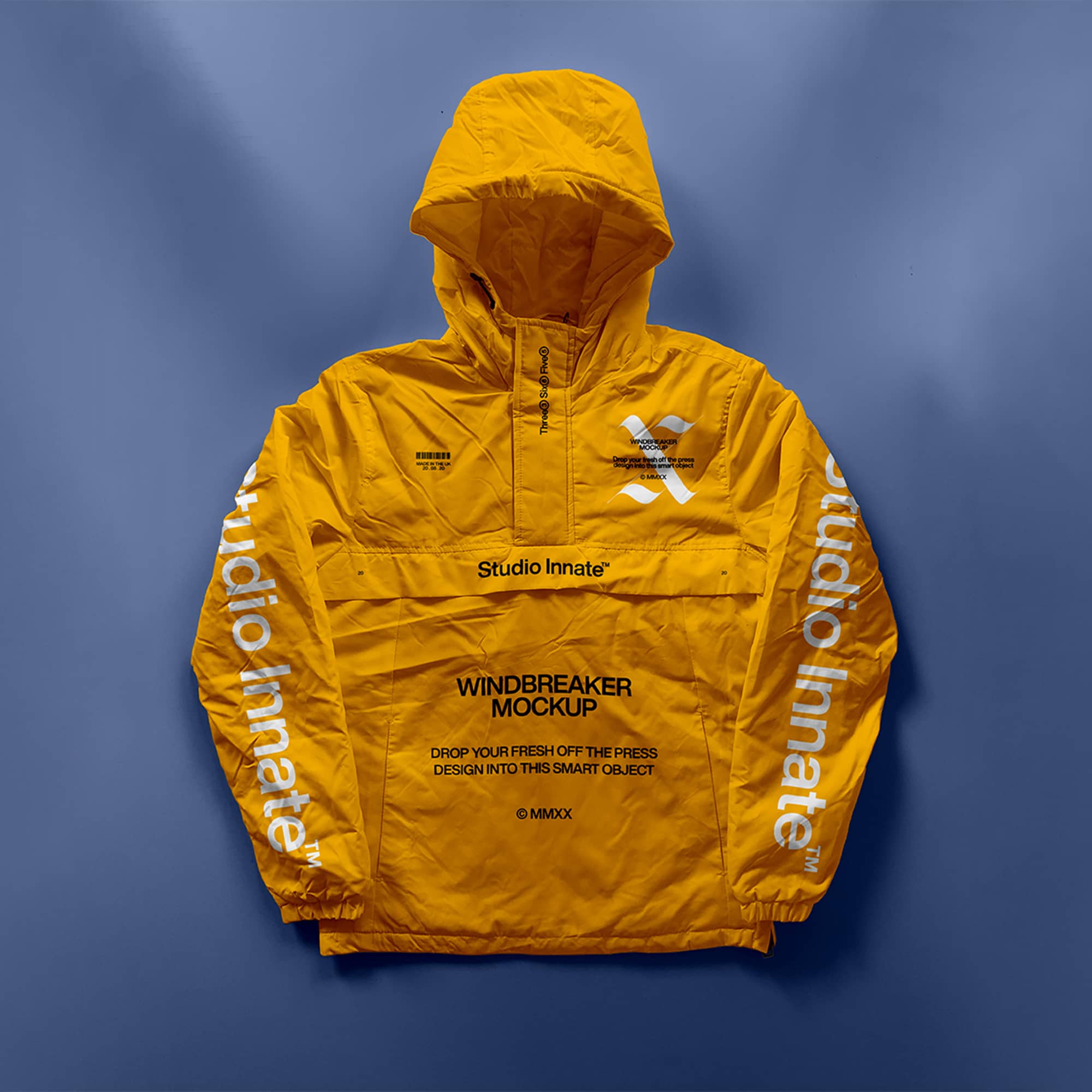 带帽风衣羽绒服设计展示样机模板合集 Windbreaker Jacket Mockup Bundle插图4