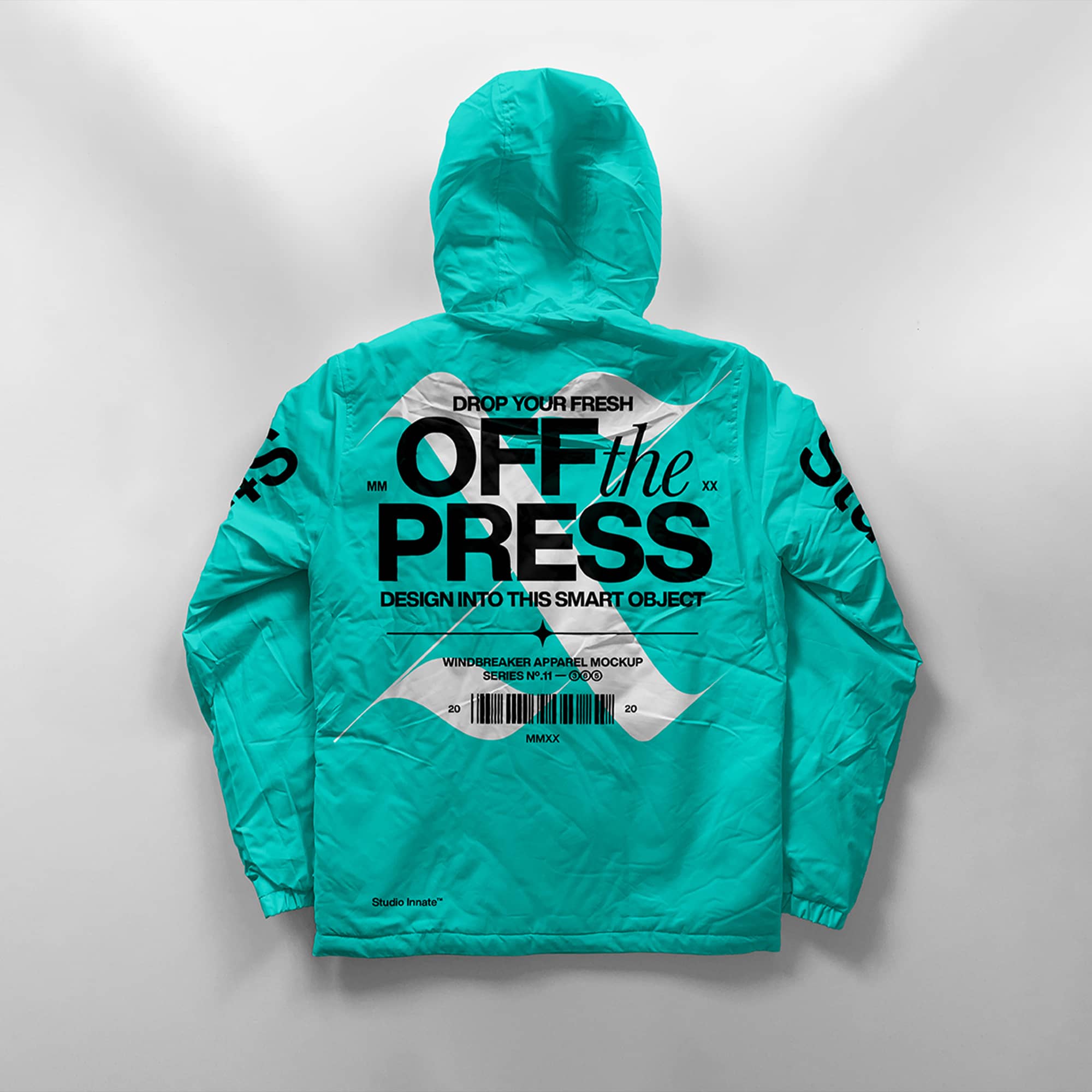 带帽风衣羽绒服设计展示样机模板合集 Windbreaker Jacket Mockup Bundle插图5