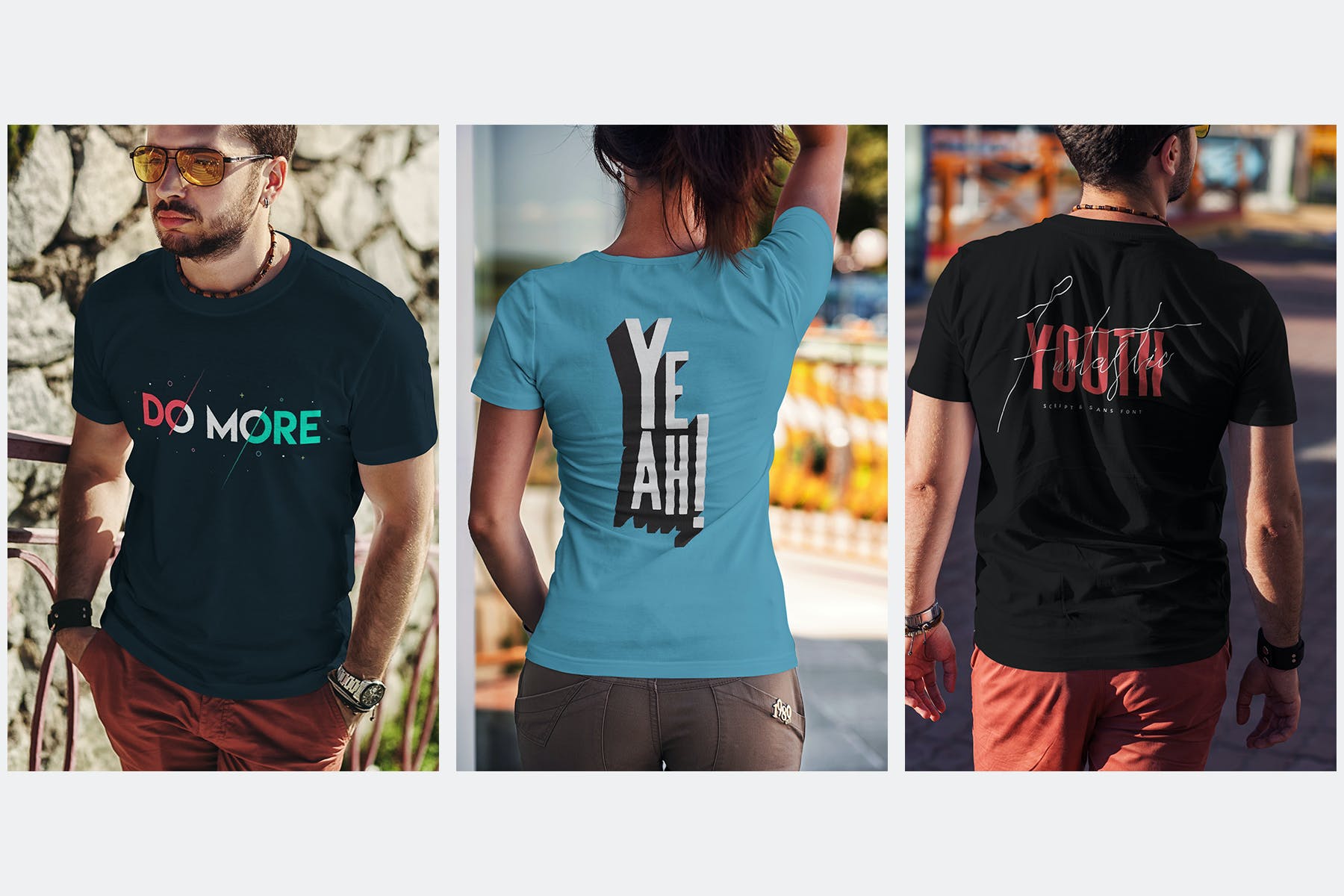 11款男士半袖T恤衫设计展示样机模板 T-Shirt Fashion Mockup v2插图5