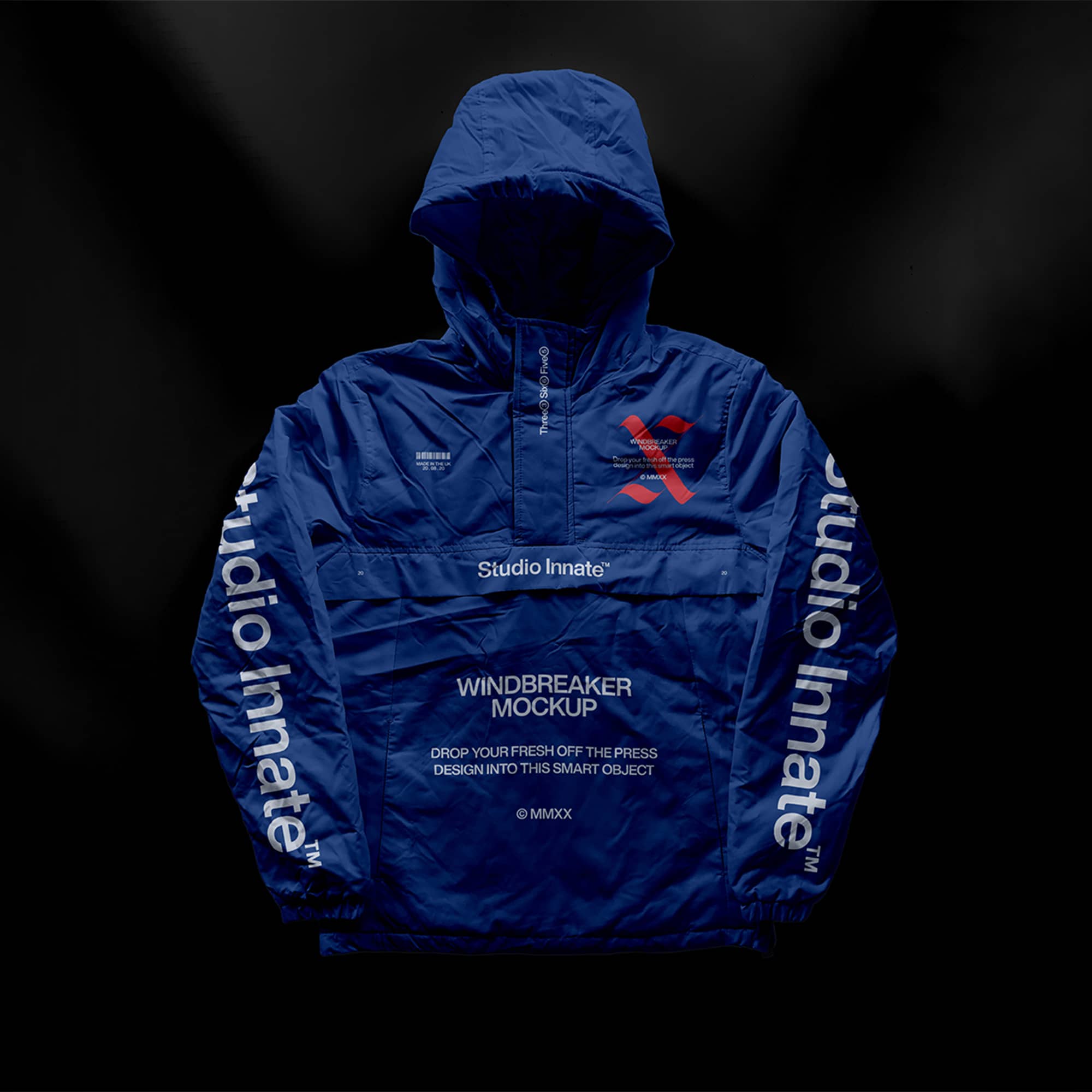 带帽风衣羽绒服设计展示样机模板合集 Windbreaker Jacket Mockup Bundle插图6