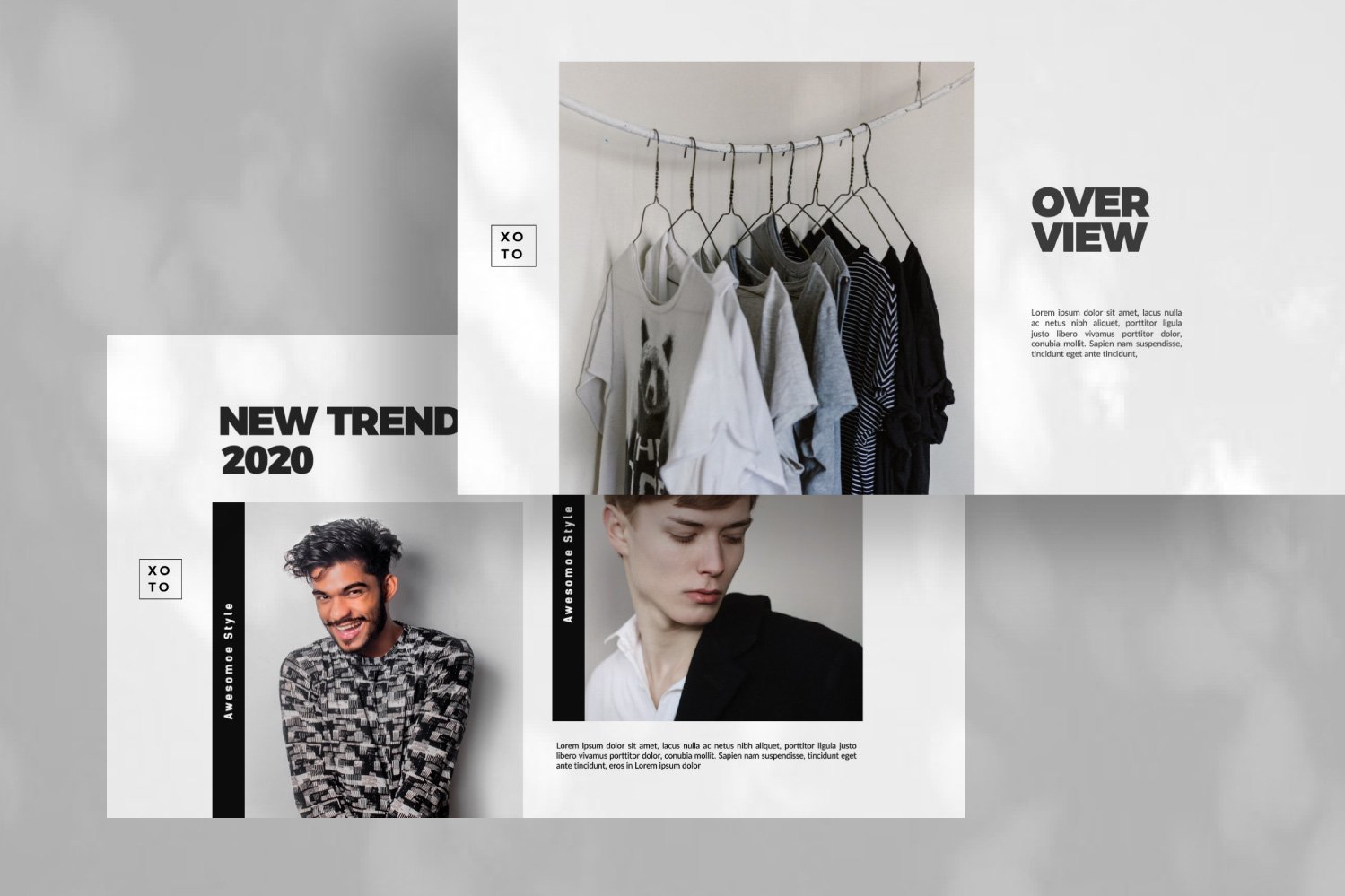 时尚简约服装设计作品集演示文稿模板 Xoto – Fashion Minimal Powerpoint插图6