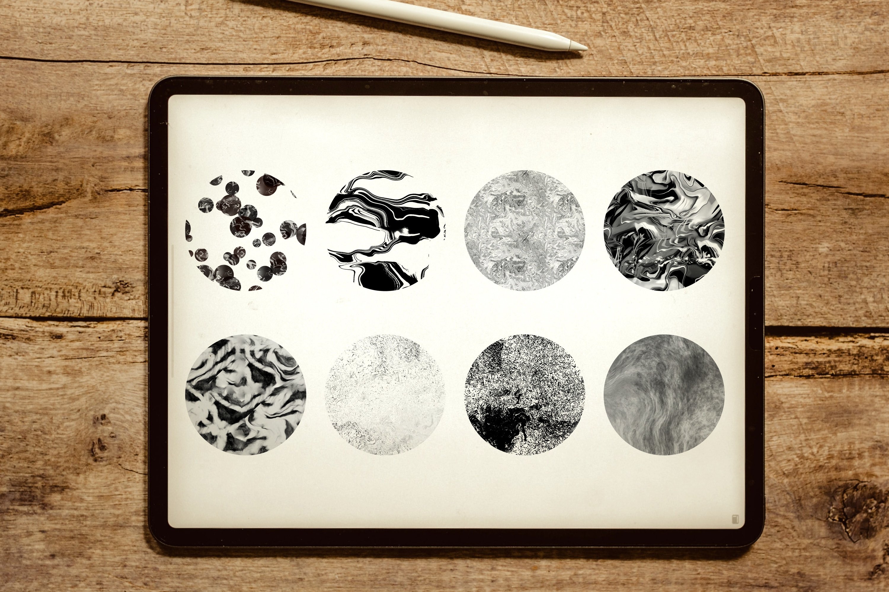 大理石纹理procreate笔刷liquidmarbletexturebrushbundlenoise