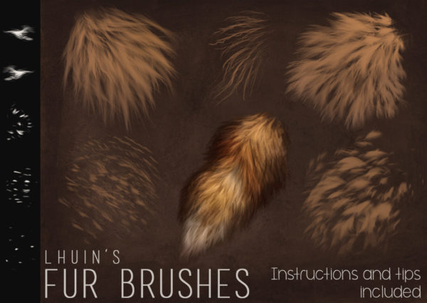 逼真毛发PS笔刷下载 Fur Brushes for Photoshop + Update