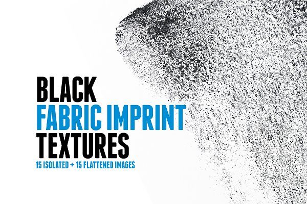 15款高清黑色织物压印效果背景PNG免抠图片素材 15 Black Fabric Imprint Textures