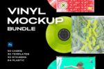 潮流CD唱片光盘塑料薄膜包装贴纸封面设计PS样机素材 Vinyl Mockup Bundle Template Record特色图 潮流CD唱片光盘塑料薄膜包装贴纸封面设计PS样机素材 Vinyl Mockup Bundle Template Record