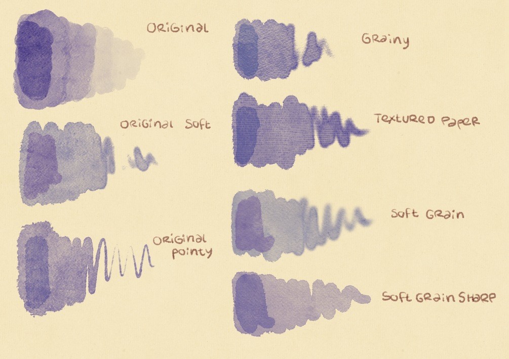水彩效果procreate笔刷下载procreate Watercolor Brushes