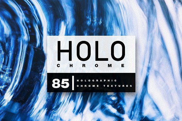 85款高清抽象全息金属镀铬铝箔纸背景图片设计素材 HOLO Chrome