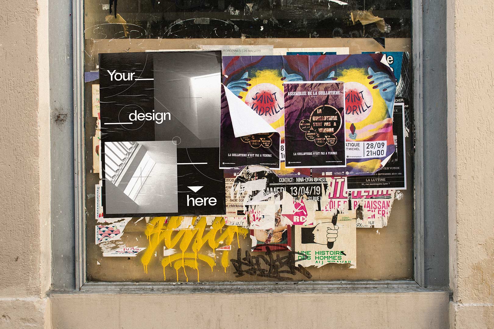11款潮流街头广告牌海报贴纸样机模板 Poster And Stickers Mockup Pack插图10