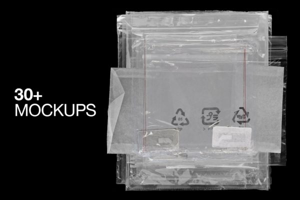 33款透明褶皱塑料袋包装PNG免抠图片设计素材 Blkmarket – Baggies